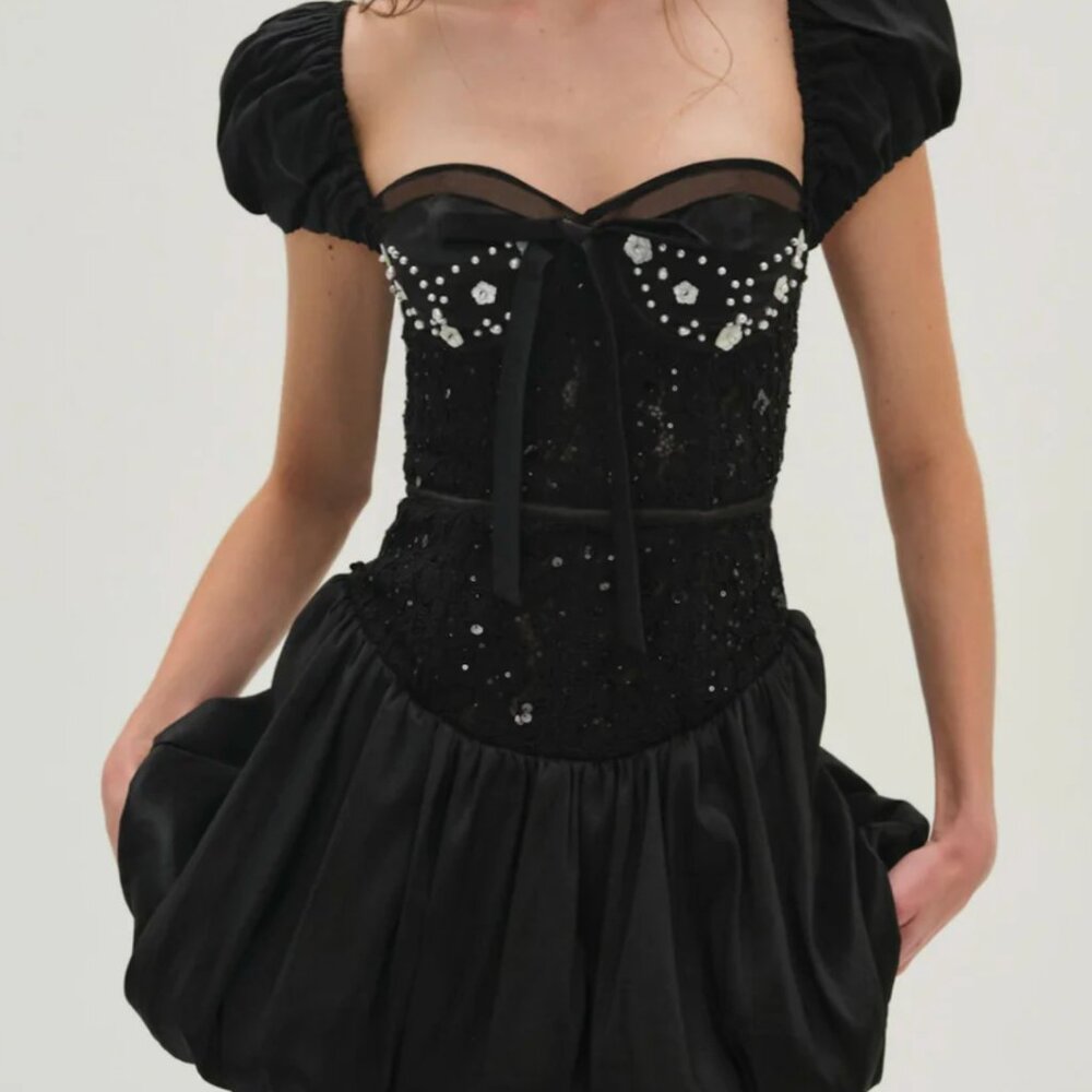 NWT For Love and Lemons McKenna Bubble Dress Size S - Picture 2 of 4